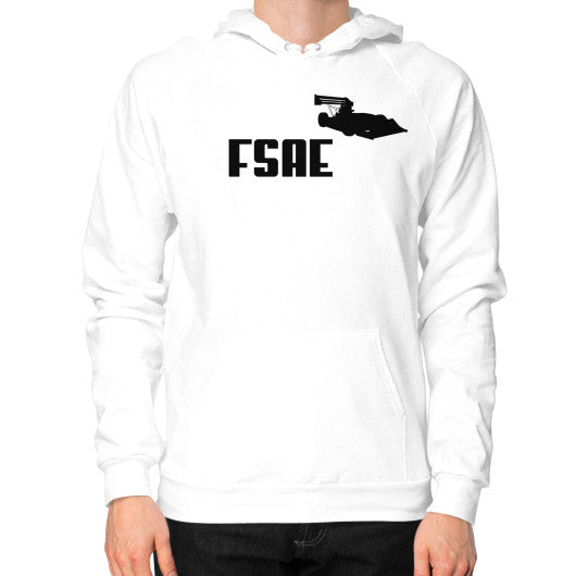Hoodie (on man) White FSAEparts.com