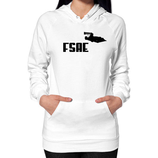 Hoodie (on woman) White FSAEparts.com