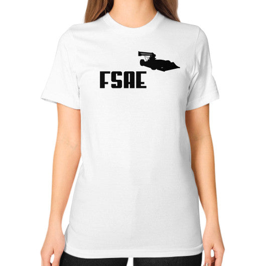 Unisex T-Shirt (on woman) White FSAEparts.com