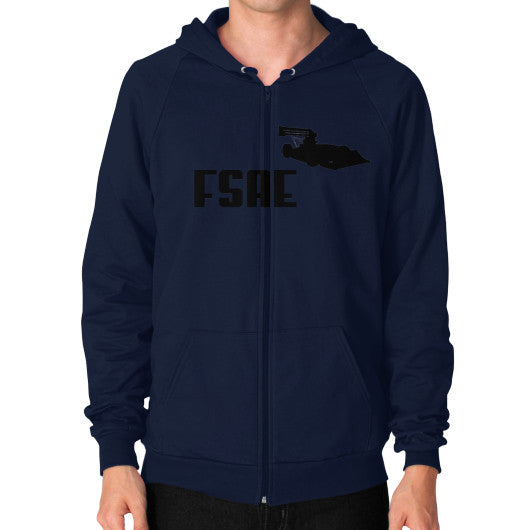 Zip Hoodie (on man) Navy FSAEparts.com