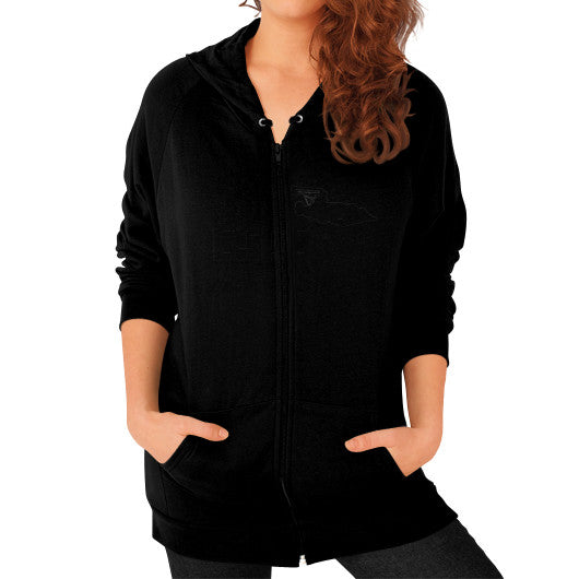Zip Hoodie (on woman) Black FSAEparts.com